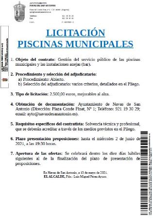 Imagen Licitación PISCINA MUNICIPAL